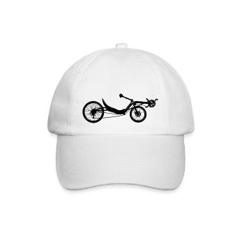Liegerad Liegefahrrad - Baseballkappe - Weiß/Weiß - Vorne