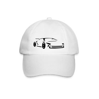 Schnelles Supercar Konzept Auto Sportwagen Rennen - Baseballkappe - Weiß/Weiß - Vorne