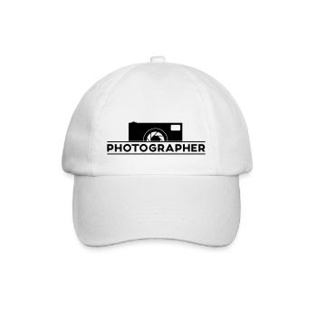 Photographer - Baseballkappe - Weiß/Weiß - Vorne