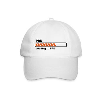 PhD Loading - Baseballkappe - Weiß/Weiß - Vorne