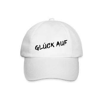 Glück auf - Baseballkappe - Weiß/Weiß - Vorne