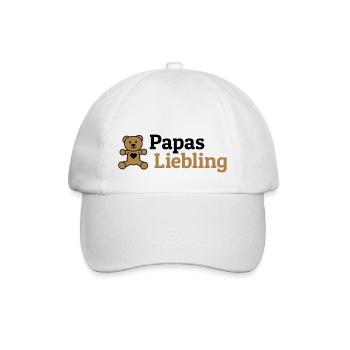 Papas Liebling - Baseballkappe - Weiß/Weiß - Vorne