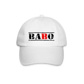 stempel babo schwarz rot - Baseballkappe - Weiß/Weiß - Vorne