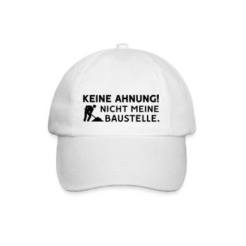 Keine Ahnung nicht meine Baustelle - Farbwechsel - Baseballkappe - Weiß/Weiß - Vorne