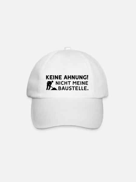 Keine Ahnung nicht meine Baustelle - Farbwechsel - Baseballkappe - Weiß/Weiß