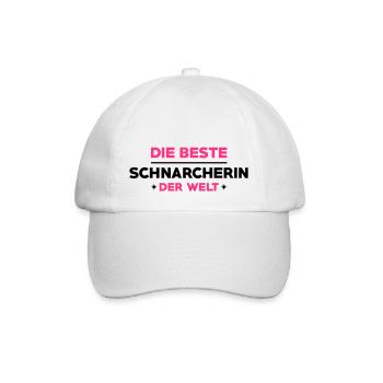 Schnarcher Schnarcherin Schnarchen Schlaf Humor - Baseballkappe - Weiß/Weiß - Vorne