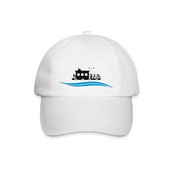 Hausboot Wasser - Baseballkappe - Weiß/Weiß - Vorne