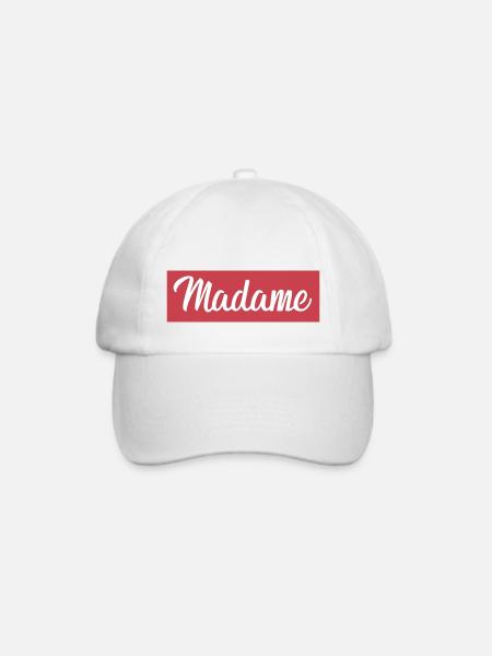 Madame - Baseballkappe - Weiß/Weiß