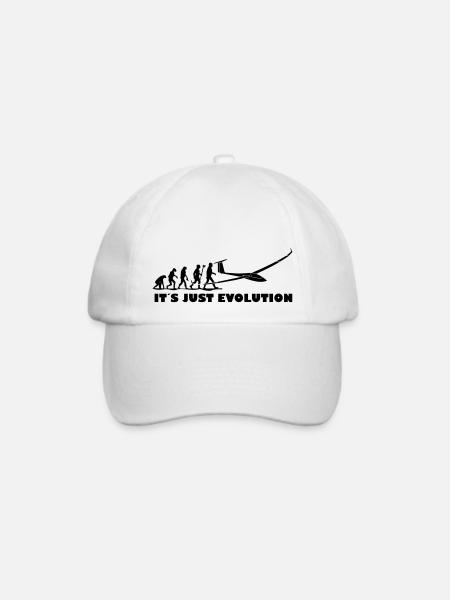 evolution segelfliegen - Baseballkappe - Weiß/Weiß
