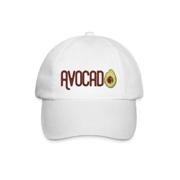Trendy Yummy Avocado Grunge Style Text - Baseballkappe - Weiß/Weiß - Vorne