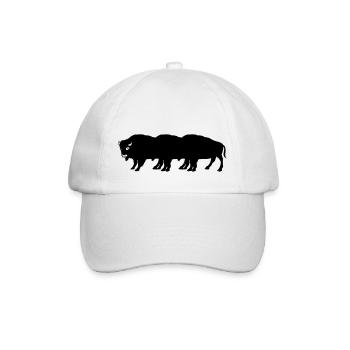 bisons - Baseballkappe - Weiß/Weiß - Vorne