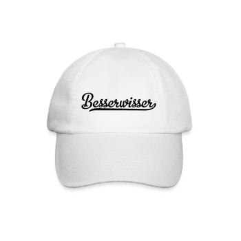 besserwisser - Baseballkappe - Weiß/Weiß - Vorne