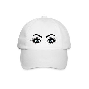 eyes design - Baseballkappe - Weiß/Weiß - Vorne
