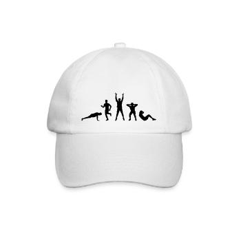 Sport - Mann Fitness - Baseballkappe - Weiß/Weiß - Vorne