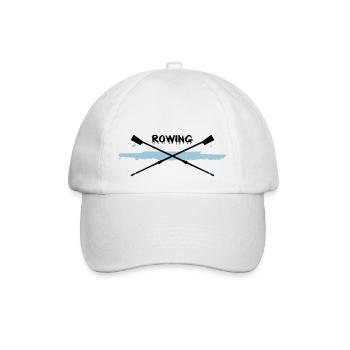 Rudern, Ruderboot und Paddel - Baseballkappe - Weiß/Weiß - Vorne