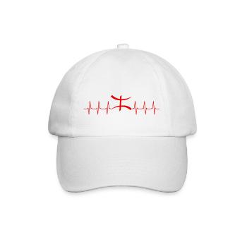 Herzschlag Amazigh Berber Kabyle Chaoui R. - Baseballkappe - Weiß/Weiß - Vorne