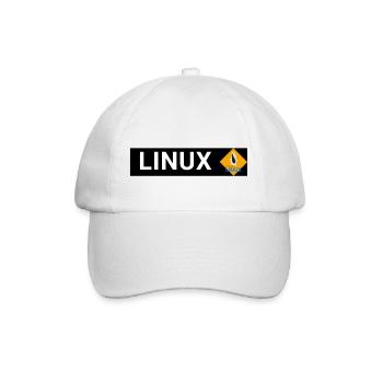 Linux Shirt - Baseballkappe - Weiß/Weiß - Vorne