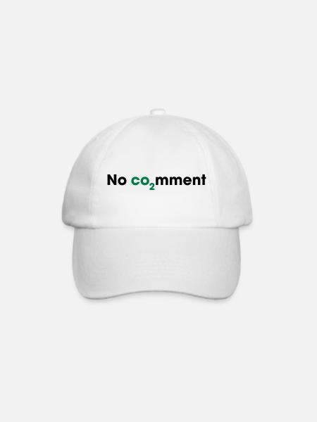 No CO2 Comment – Saubere Energie Statement - Baseballkappe - Weiß/Weiß