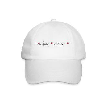 für immer - Baseballkappe - Weiß/Weiß - Vorne