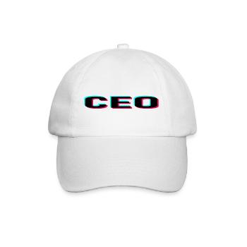 CEO - Baseballkappe - Weiß/Weiß - Vorne