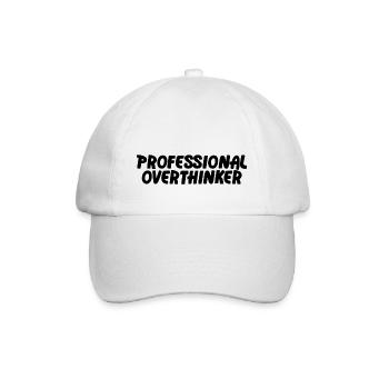 PROFESSIONELLER OVERTHINKER - Baseballkappe - Weiß/Weiß - Vorne