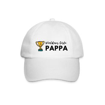 Der beste Vater der Welt - Baseballkappe - Weiß/Weiß - Vorne