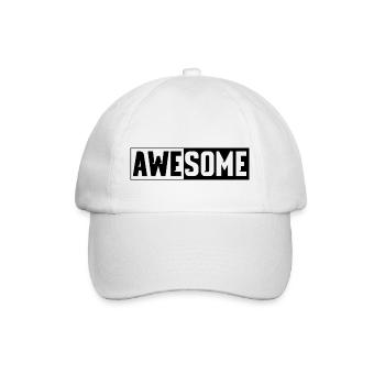 Awesome - Baseballkappe - Weiß/Weiß - Vorne