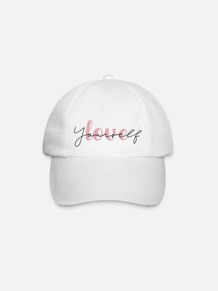 Love yourself - Baseballkappe - Weiß/Weiß