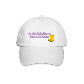 Cholesterin Prinzessin - Baseballkappe - Weiß/Weiß - Vorne