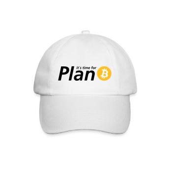 Time for plan B - Baseballkappe - Weiß/Weiß - Vorne