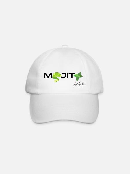 MOJITO-süchtig - Baseballkappe - Weiß/Weiß