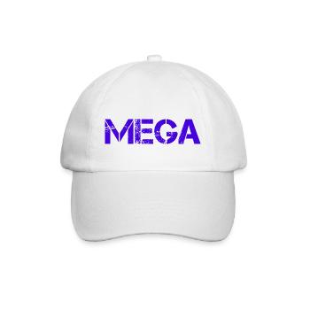 Mega design - Baseballkappe - Weiß/Weiß - Vorne