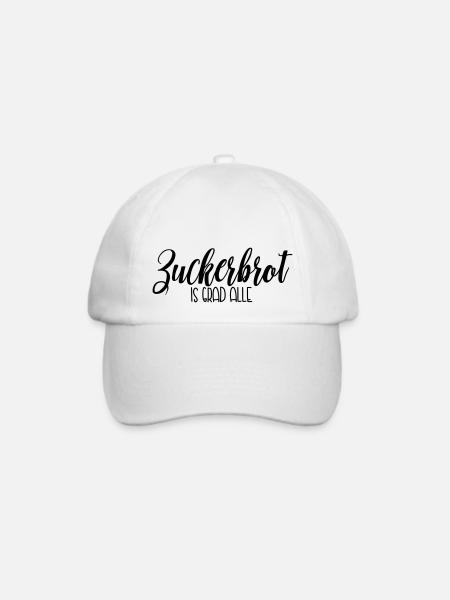 Zuckerbrot is grad alle - Baseballkappe - Weiß/Weiß
