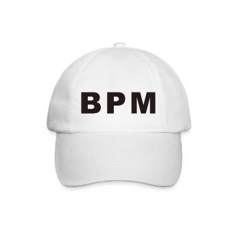 BPM elektronische Musik - Baseballkappe - Weiß/Weiß - Vorne