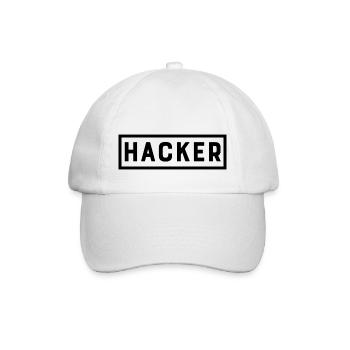 Hacker - Baseballkappe - Weiß/Weiß - Vorne