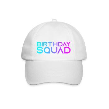 Birthday Squad - Baseballkappe - Weiß/Weiß - Vorne
