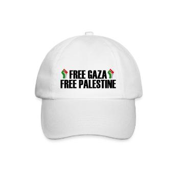 frei gaza palestine - Baseballkappe - Weiß/Weiß - Vorne