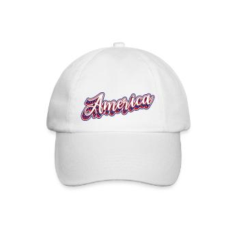 Amerika - Baseballkappe - Weiß/Weiß - Vorne