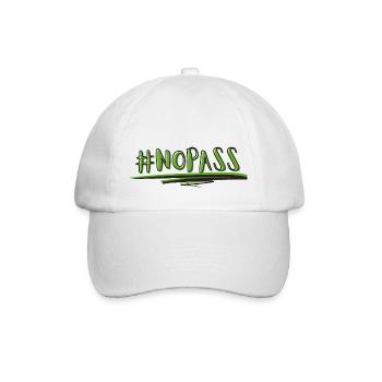 NO PASS - Baseballkappe - Weiß/Weiß - Vorne