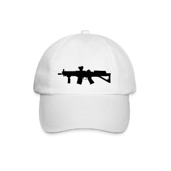 Swiss army, Sig SG 552 automatic assault rifle - Baseballkappe - Weiß/Weiß - Vorne