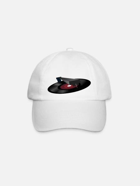 Vinylplatte - Baseballkappe - Weiß/Weiß