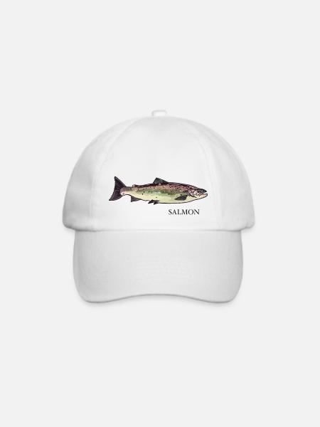 Salmon/ Lachs - Baseballkappe - Weiß/Weiß