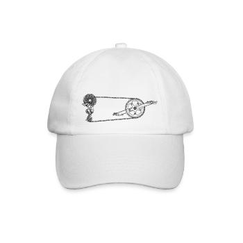 Fahrradantrieb Kette und Schaltung - Baseballkappe - Weiß/Weiß - Vorne