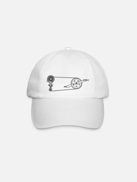 Fahrradantrieb Kette und Schaltung - Baseballkappe - Weiß/Weiß