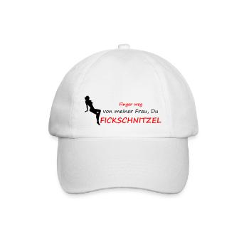 Finger weg von meiner Frau - Baseballkappe - Weiß/Weiß - Vorne