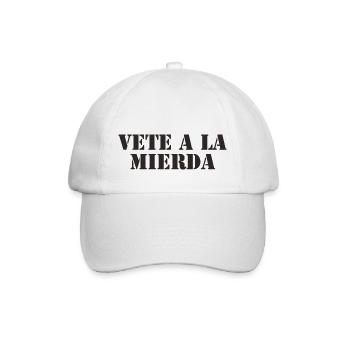 Spanisch Spruch spanische Sprache - Baseballkappe - Weiß/Weiß - Vorne