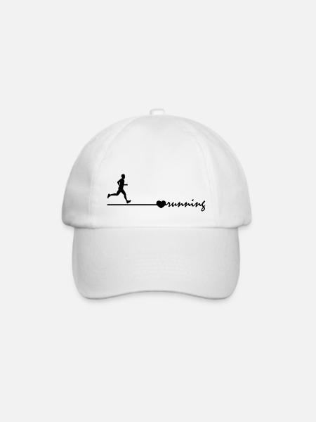 Marathon Running Run jogging - Baseballkappe - Weiß/Weiß
