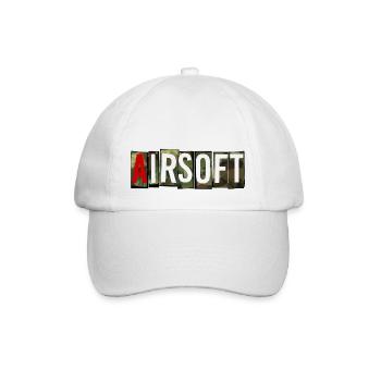 airsoft camouflage softair gamer tees cool gift - Baseballkappe - Weiß/Weiß - Vorne