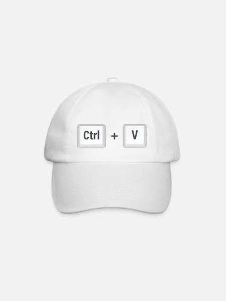 Ctrl v T-Shirt Sohn und Vater - Baseballkappe - Weiß/Weiß
