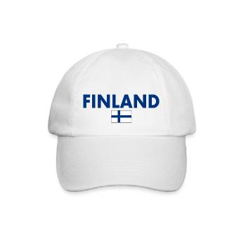 Finnland - Baseballkappe - Weiß/Weiß - Vorne